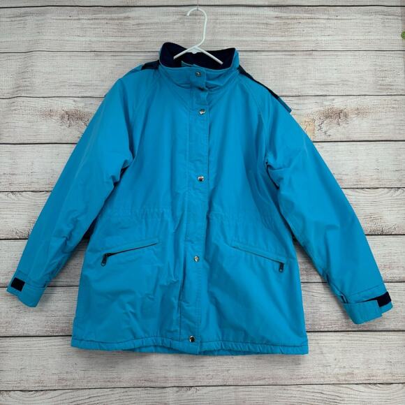 Vintage Woolrich Teton Gore-Tex Fleece Lined Anorak Jacket Women's L Blue - Picture 1 of 10
